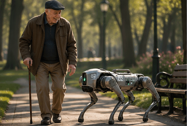 Dog robot AI interaction system
